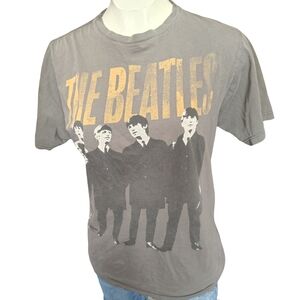 The Beatles Gray and Gold Short Sleeve Tee
